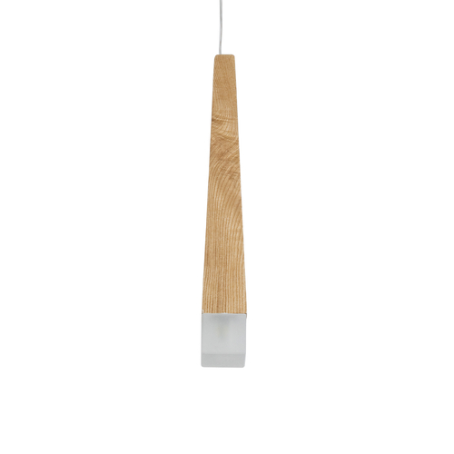 GloboStar® CALISTA 01252 Μοντέρνο Κρεμαστό Φωτιστικό Ανάρτηση Μονόφωτο 1 x G4 IP20 Μπεζ Ξύλο - Μ4 x Π3 x Υ33cm