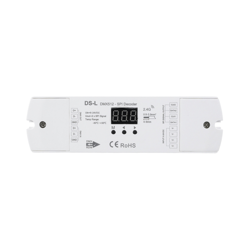 GloboStar® 73142 DS-L SKYDANCE DC RF 2.4Ghz DMX512 to SPI Decoder DC 5-24V - IP20  Μ17 x Π5 x Υ2.5cm - 5 Χρόνια Εγγύηση