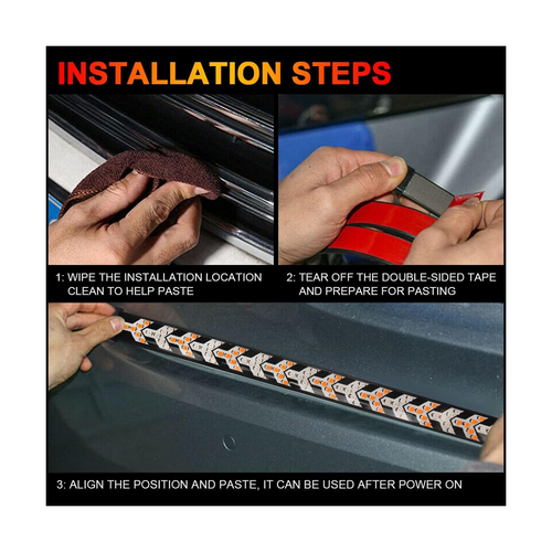 GloboStar® 81735 Car Backlit LED Strip Εύκαμπτη Ταινία 150cm Σήμανσης DRL Αυτοκινήτου 3 Προγραμμάτα Φωτισμού LED SMD 5050 12W DC 9-30V Αδιάβροχη IP65 Πορτοκαλί - Κόκκινο - 2 Χρόνια Εγγύηση