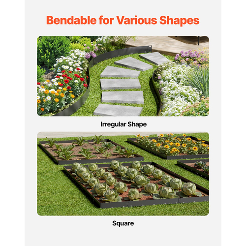 VEVOR Steel Landscape Edging 5 Packs 39 x 3 in Resistant στη σκουριά Pathway Divider