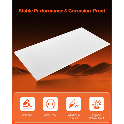 VEVOR 1-pack HDPE Πλαστικό φύλλο πλαστικού πίνακα 24 x 48 ιντσών, πάχος 1/2 ίντσας