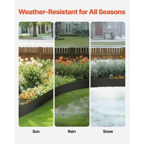 VEVOR Steel Landscape Edging 4 Packs 40 x 6 in Resistant στη σκουριά Pathway Divider