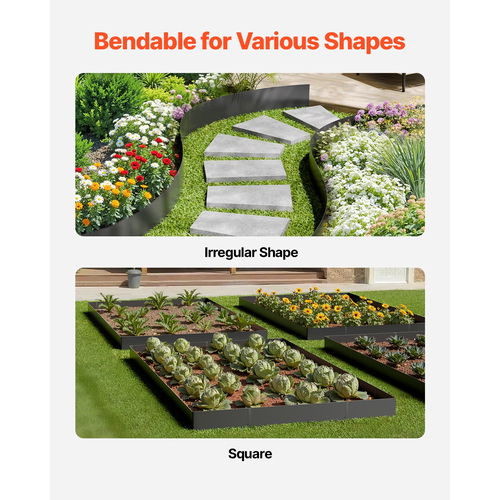 VEVOR Steel Landscape Edging 4 Packs 40 x 6 in Resistant στη σκουριά Pathway Divider
