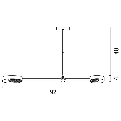 ΦΩΤΙΣΤΙΚΟ ΚΡΕΜΑΣΤΟ 2ΦΩΤΟ LED 21W 3CCT 92X27 ΜΑΥΡΟ-ΧΡΥΣΟ ARTE ILLUMINA
