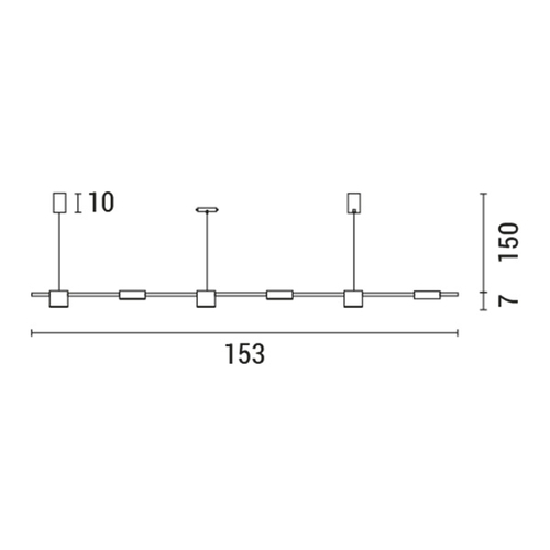 ΦΩΤΙΣΤΙΚΟ ΚΡΕΜΑΣΤΟ 6ΦΩΤΟ LED 45W 153X150 ΛΕΥΚΟ ARTE ILLUMINA