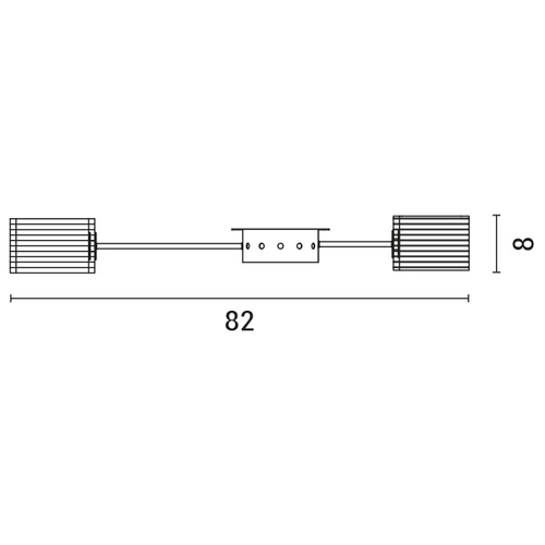 ΦΩΤΙΣΤΙΚΟ ΚΡΕΜΑΣΤΟ 6ΦΩΤΟ LED 60W 82X8 ΜΑΥΡΟ-ΧΡΥΣΟ ARTE ILLUMINA