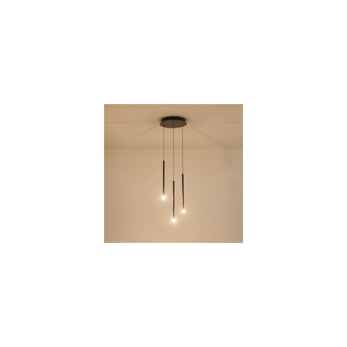 ΦΩΤΙΣΤΙΚΟ ΚΡΕΜΑΣΤΟ ΑΛΟΥΜΙΝΙΟ LED 6W 3000K 600Lm Φ300X1500mm ΜΑΥΡΟ ARTE ILLUMINA CASCADE