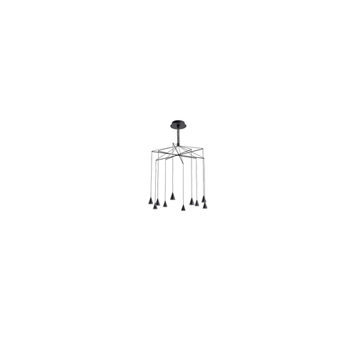 ΦΩΤΙΣΤΙΚΟ ΚΡΕΜΑΣΤΟ LED 50W 3000K Φ800X1200mm ΜΑΥΡΟ ARTE ILLUMINA CAMPANELLE