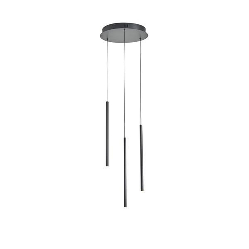 ΦΩΤΙΣΤΙΚΟ ΚΡΕΜΑΣΤΟ ΑΛΟΥΜΙΝΙΟ LED 6W 3000K 600Lm Φ300X1500mm ΜΑΥΡΟ ARTE ILLUMINA CASCADE