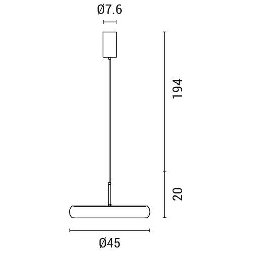ΦΩΤΙΣΤΙΚΟ ΚΡΕΜΑΣΤΟ LED 30W D40*H120CM ΜΑΥΡΟ 3CCT ARTE ILLUMINA