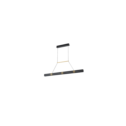 ΦΩΤΙΣΤΙΚΟ ΚΡΕΜΑΣΤΟ ΑΛΟΥΜΙΝΙΟ LED 21W 3000K 2100Lm 1200X1200mm ΜΑΥΡΟ-ΧΡΥΣΟ ARTE ILLUMINA LUIS