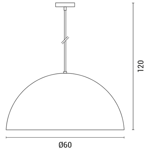 ΦΩΤΙΣΤΙΚΟ ΚΑΜΠΑΝΑ Ε27 Φ60X120 ΜΑΥΡΗ ARTE ILLUMINA