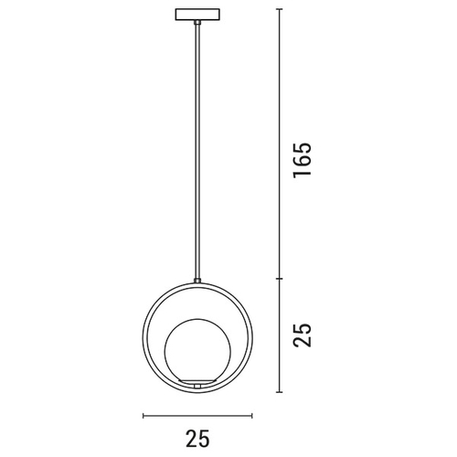 ΦΩΤΙΣΤΙΚΟ ΚΡΕΜΑΣΤΟ ΓΥΑΛΙ ΜΟΝΟΦΩΤΟ 1XE27 Φ25*H25CM ΧΡΥΣΟ ARTE ILLUMINA