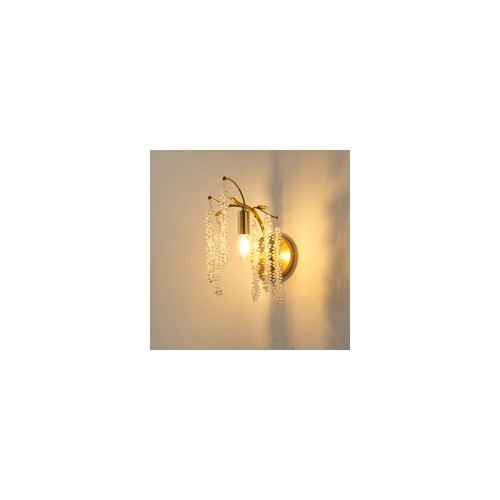 ΑΠΛΙΚΑ ΤΟΙΧΟΥ ΜΕΤΑΛΛΙΚΗ E14 ΜΑΧ 15W 480X250mm ΔΙΑΦΑΝΕΣ ΓΥΑΛΙ ARTE ILLUMINA KRISTALLO