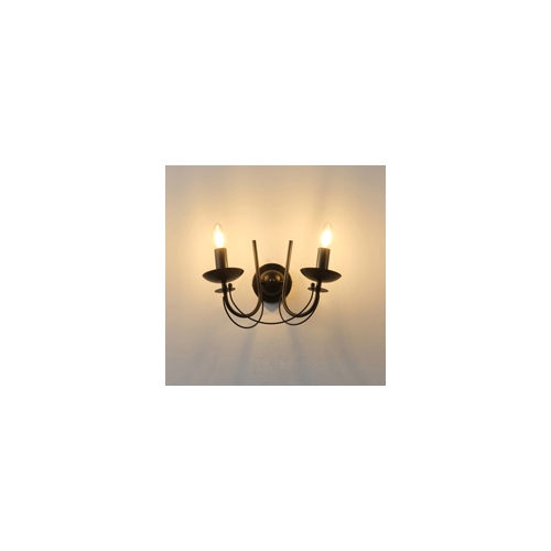 ΑΠΛΙΚΑ TOIXOY ΜΕΤΑΛΛΙΚΗ ΔΙΑΦΑΝΕΣ ΓΥΑΛΙ 2XE14 MAX 15W 320X300mm ΜΑΥΡO ARTE ILLUMINA KRISTALLO