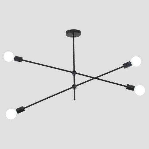 ΦΩΤΙΣΤΙΚΟ ΚΡΕΜΑΣΤΟ 4ΦΩΤΟ 4XΕ27 1000X550mm MAX 40W ΜΑΥΡΟ ARTE ILLUMINA SKYLINE