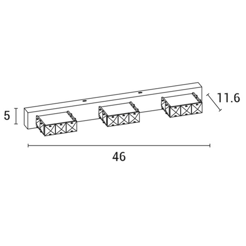 ΑΠΛΙΚΑ ΤΟΙΧΟΥ LED 9W 4000Κ ΤΕΤΡΑΓΩΝΗ 3Φ 460X50X116 ΝΙΚΕΛ ARTE ILLUMINA