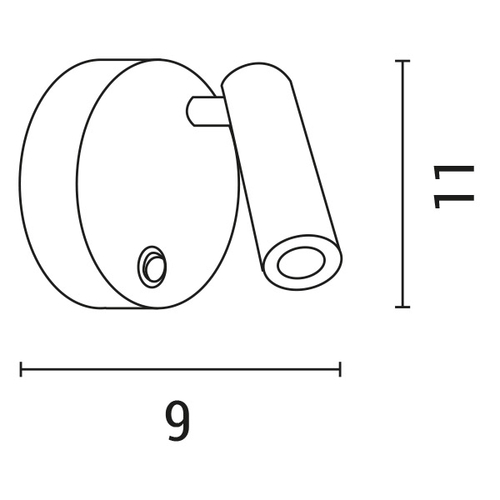 ΑΠΛΙΚΑ ΚΡΕΒΑΤΙΟΥ ΑΝΑΓΝΩΣΗΣ 3W LED 3000K ΛΕΥΚΟ ARTE ILLUMINA HERMES 1