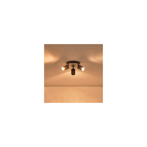 ΣΠΟΤ ΜΕΤΑΛΛΙΚΟ 3ΦΩΤΟ 3XGU10 Max 7W  Φ180X135mm  ΜΑΥΡΟ ARTE ILLUMINA OLYMP