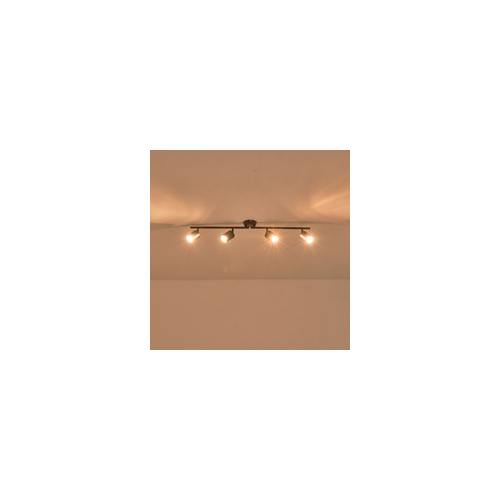 ΣΠΟΤ ΜΕΤΑΛΛΙΚΟ 4ΦΩΤΟ 4XGU10  Max 7W 790X80X165mm ΜΑΥΡΟ ARTE ILLUMINA OLYMP