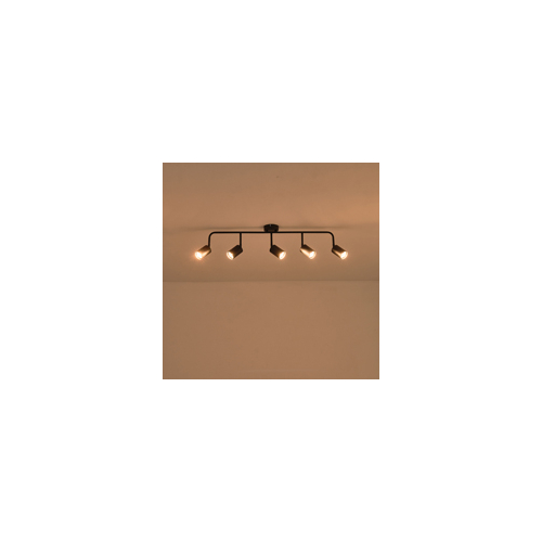 ΣΠΟΤ ΜΕΤΑΛΛΙΚΟ 5ΦΩΤΟ 5XGU10 Max 7W  800X90X230mm ΜΑΥΡΟ ARTE ILLUMINA OLYMP