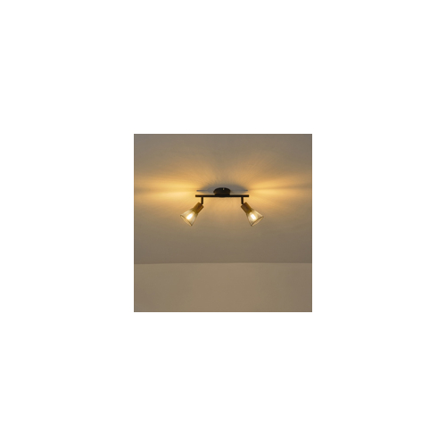 ΣΠΟΤ ΜΑΥΡΟ ΜΕ ΞΥΛΟ ΚΑΙ ΔΙΧΤΥ 2XE14 255X80X145mm ARTE ILLUMINA MESHY