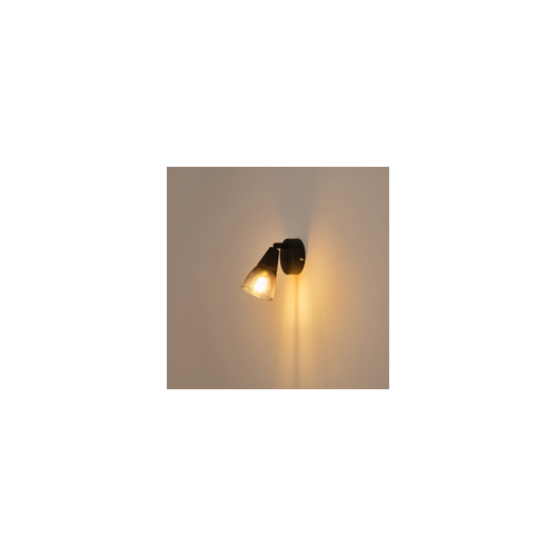 ΣΠΟΤ ΜΕΤΑΛΛΙΚΟ ΜΕ SMOKY ΓΥΑΛΙ 1XE14 D80XH165mm ARTE ILLUMINA CLASSY