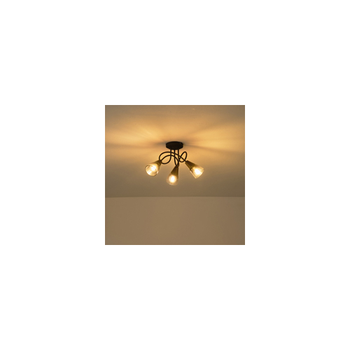 ΣΠΟΤ ΜΕΤΑΛΛΙΚΟ ΜΕ SMOKY ΓΥΑΛΙ ΤΡΙΦΩΤΟ 3XE14 D380XH185mm ARTE ILLUMINA CLASSY