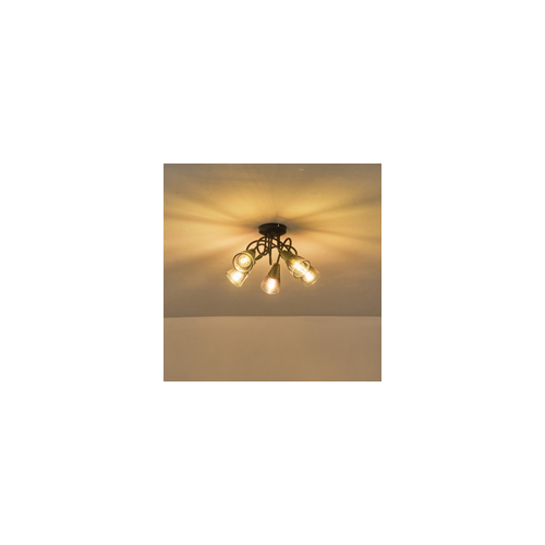 ΣΠΟΤ ΜΕΤΑΛΛΙΚΟ ΜΕ SMOKY ΓΥΑΛΙ 5ΦΩΤΟ 5XE14  D380XH185mm ARTE ILLUMINA CLASSY