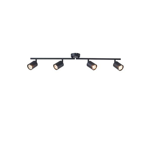 ΣΠΟΤ ΜΕΤΑΛΛΙΚΟ 4ΦΩΤΟ 4XGU10  Max 7W 790X80X165mm ΜΑΥΡΟ ARTE ILLUMINA OLYMP