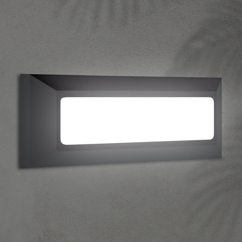 ΦΩΤΙΣΤΙΚΟ ΤΟΙΧΟΥ SLIM LED 4W IP65 230V 3CCT 230X80mm ΜΑΥΡΟ PRO ARTE ILLUMINA