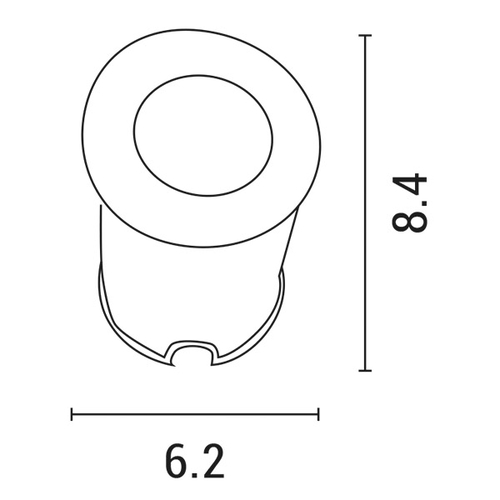 ΦΩΤΙΣΤΙΚΟ ΔΑΠΕΔΟΥ ΕΞΩΤΕΡΙΚΟ LED 3W IP65 85-265V Φ62mm ΜΑΥΡΟ PRO ARTE ILLUMINA