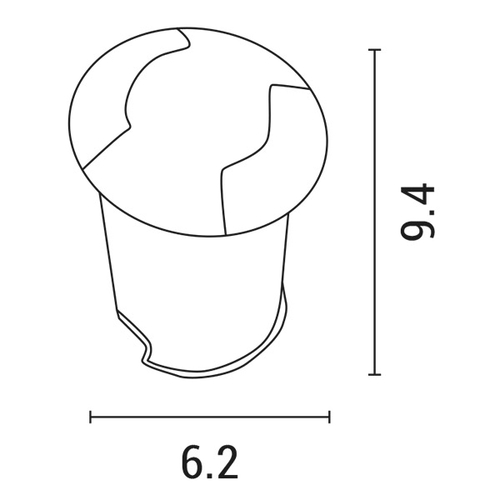 ΦΩΤΙΣΤΙΚΟ ΔΑΠΕΔΟΥ ΕΞΩΤΕΡΙΚΟ 2F LED 3W IP65 85-265V Φ62mm ΜΑΥΡΟ PRO ARTE ILLUMINA