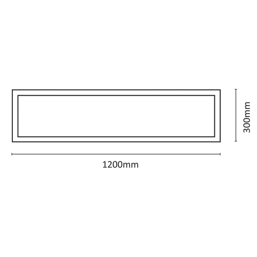 InLight LED Panel 48watt Παραλληλόγραμμο 4000Κ Φυσικό Λευκό D:120cmX30cm (2.50.01.2)