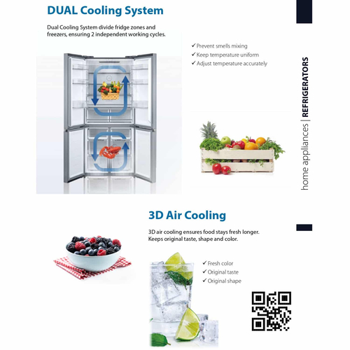 ELMARK NO FROST Ψυγείο Ντουλάπα EL-670R MULTI-DOOR REFRIGERATOR 516L 1898mm