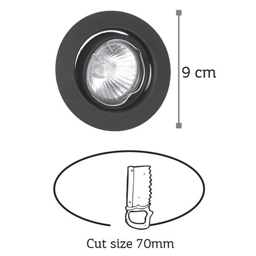 InLight Χωνευτό σποτ από χρώμιο μέταλλο 1XGU10 D:9cm (43277-Χρώμιο)