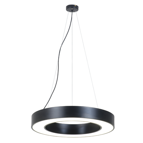 InLight Κρεμαστό φωτιστικό LED 50W 4000K σε μαύρη απόχρωση D:80cm (6171-80-BL)
