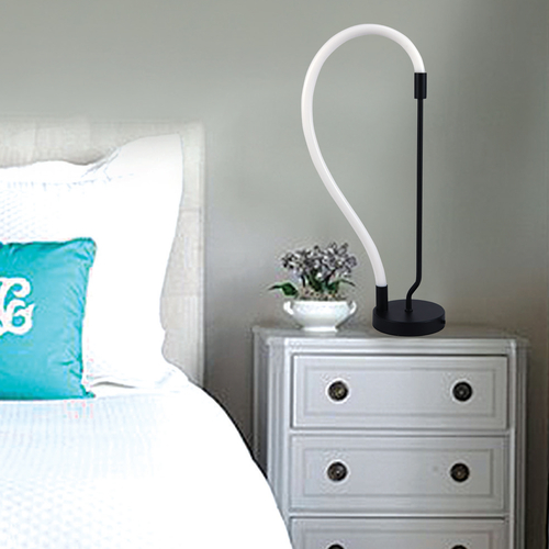 InLight Επιτραπέζιο φωτιστικό LED 18W 3000K από χρώμιο μέταλλο και σωλήνα σιλικόνης D:60cm (3011-CH)