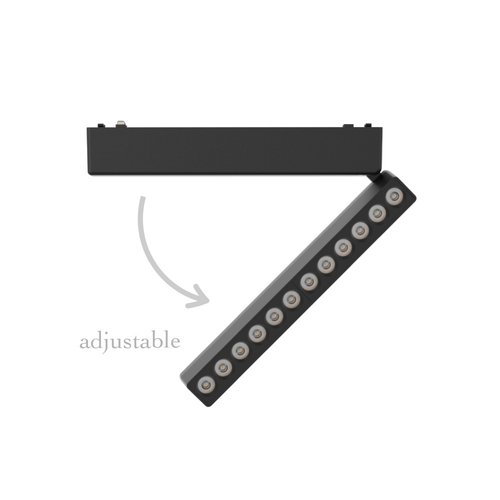InLight Φωτιστικό LED 12W 3CCT για Ultra-Thin μαγνητική ράγα σε μαύρη απόχρωση (by tuya and zigbee) D:23cmX8cm (T04805-BL)