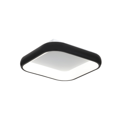 InLight Πλαφονιέρα οροφής LED 78W 3CCT από μαύρο μέταλλο και λευκό ακρυλικό D:45cm (42030-Black)