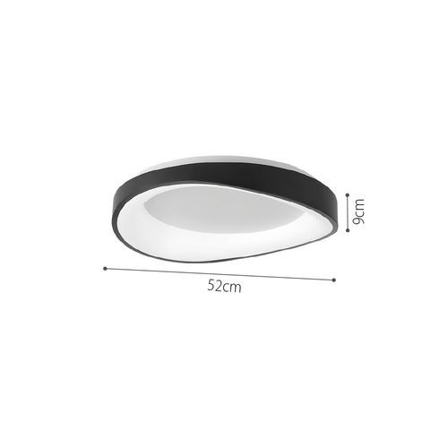 InLight Πλαφονιέρα οροφής LED 72W 3CCT (by tuya) από λευκό μέταλλο και ακρυλικό D:52cm (42033-White)