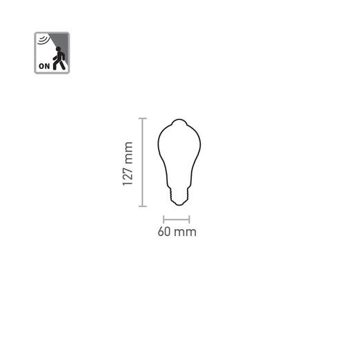 InLight E27 LED A60 12watt 4000Κ Day Night and Motion Sensor Φυσικό Λευκό (7.27.12.44.2)