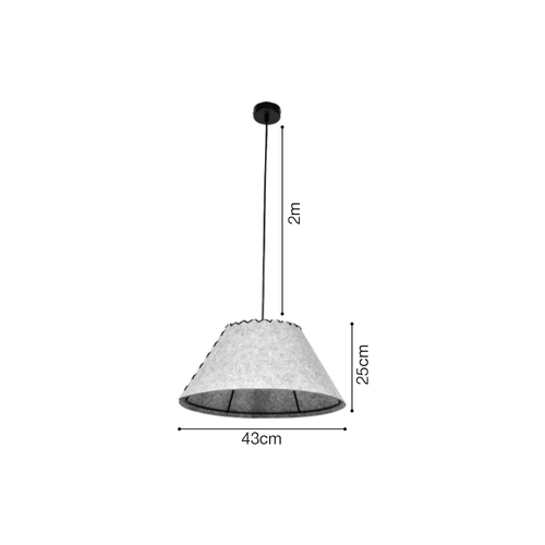 Inlight Acoustic Light 1xE27 Pendant Light D:43x25cm (4060)