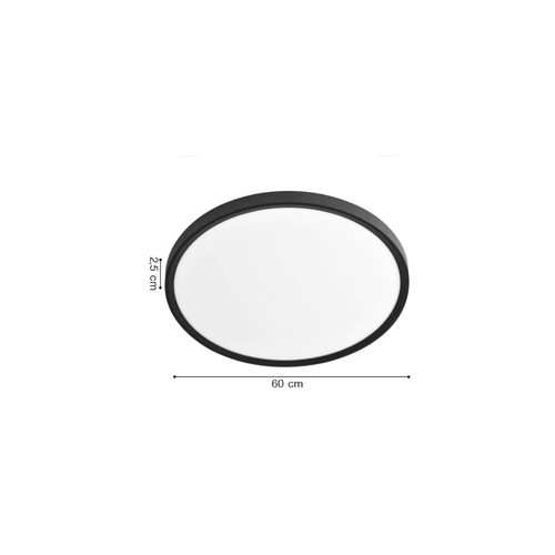 Inlight Πλαφονιέρα οροφής LED 50W 3CCT (by switch on base) σε λευκή απόχρωση D:60x2,5cm (42036-A-White)