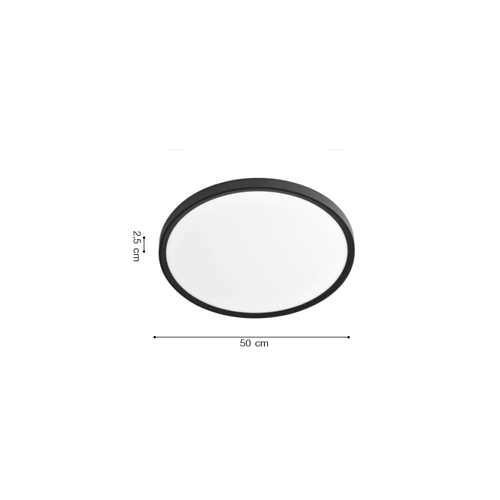 Inlight Πλαφονιέρα οροφής LED 40W 3CCT (by switch on base) σε λευκή απόχρωση D:50x2,5cm (42036-B-White)