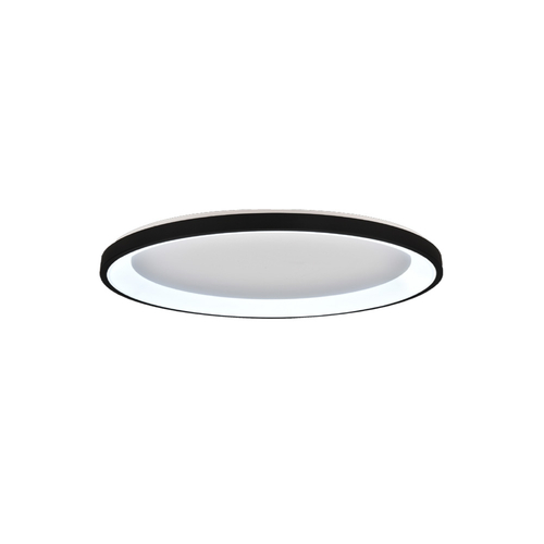 Inlight Πλαφονιέρα οροφής LED 38W 3CCT από μαύρο μέταλλο και ακρυλικό D:80x5cm (42044-A-Black)