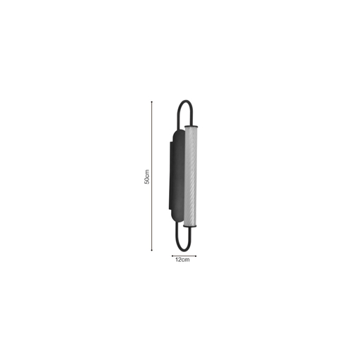 InLight Επιτοίχιο φωτιστικό LED 12W 3CCT σε χρυσαφί απόχρωση απο μέταλλο και ακρυλικό  D:12x50cm (43056-Golden)