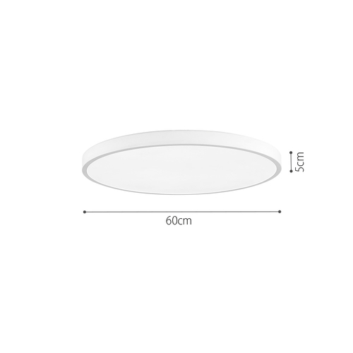 InLight Πλαφονιέρα οροφής LED 110W 3CCT (by switch on base) από μαύρο μέταλλο και ακρυλικό D:60cm (42035-B-Black)