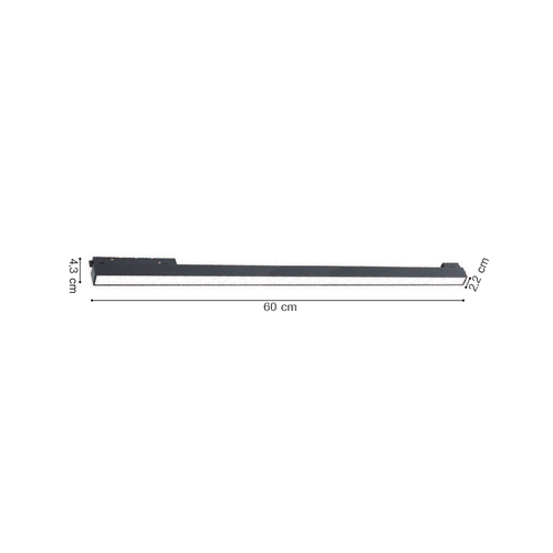 Inlight Γραμμικό φωτιστικό LED 20W 3000Κ-6000Κ για ultra thin ράγα σε λευκή απόχρωση D:61.5cmX2.4cm (TUS06205-White)