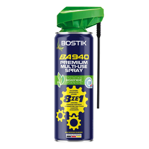 Αντισκουριακό σπρέι BA940 12τεμ. 300ml με συστατικά βιολογικής προέλευσης, multi-use 8 σε 1 χαλαρώνει, προστατεύει, λιπαίνει, συντηρεί, σταματάει θορύβους, απομακρύνει την υγρασία, καθαρίζει και επαναφέρει. / 12003581